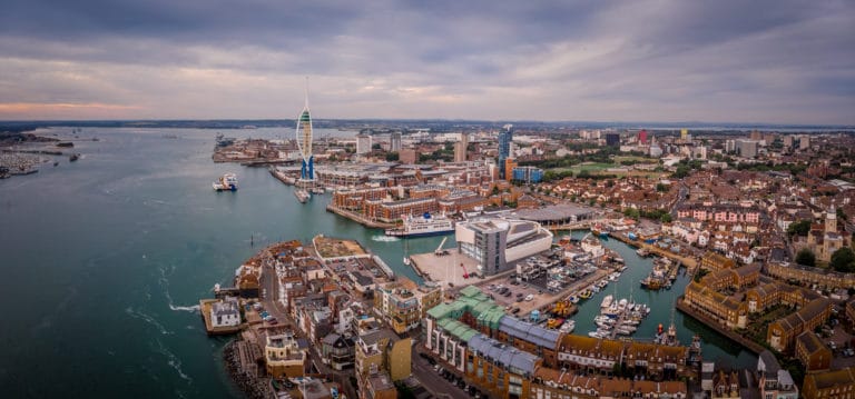 Aerial view of Portsmouth